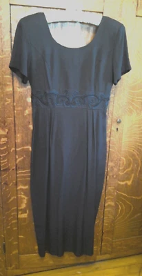 De colección. Vestido para mujer John Roberts Navy Empire años 80 talla 8 Foto 1 de 4