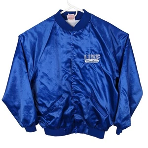 Chaqueta De Colección Años 80 Cardinal Live Ministries Religiosa Cristiana Azul Satén Para Hombre XL - Imagen 1 de 11
