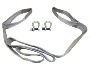 Cinghia di traino corda di traino resistente e 2 catene 12T 5M (van auto pull recupero) - Foto 1 di 1