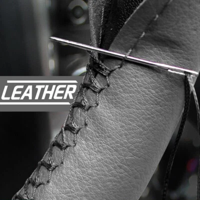 DIY Hand Sewing Leather Covers Universal GRAY Car Hand Sew Steering Wheel Cover - Image 1 of 4