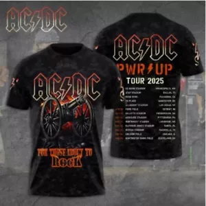 ACDC POWER UP TOUR 2025 UNISEX T-SHIRT - Picture 1 of 3