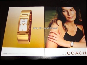 Relojes COACH vintage revista 4 páginas anuncio impreso otoño 2000 SELA WARD - Imagen 1 de 2