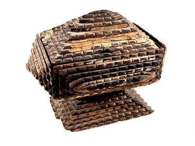 Arte popular antiga AUTÊNTICA caixa de vagabundo charuto BARN FIND cinco - Imagem 1 de 4