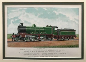 1905 Antique Print; Great Central Railway. Locomotive 192 by Alf Cooke Ltd - Picture 1 of 3