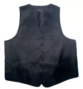 Bruno Piattelli Roma schwarze elegante Button-Down-Weste für Herren Größe - L - Bild 1 von 7
