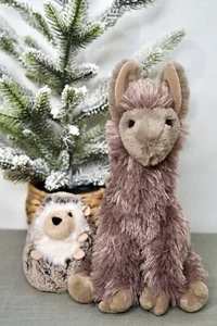 Lote de 2 peluches Douglas Cuddle Toy Josie Llama y Spunky Hedgehog - Imagen 1 de 10
