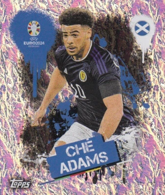 PANINI FUßBALL UEFA EM EURO 2024 DEUTSCHLAND Topps Sticker European Football Championship Euro 2024 No. SCO 3: Che Adams Scotland Image NEW PRODUCT