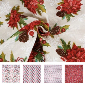 Tela Algodón A Fantasia Navidad Corte 280x280CM A Metro Rojo Santa Natale - Imagen 1 de 16