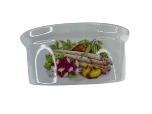 APILCO Cordon Bleu Vegetable Dish White with Vegetables Designs Made in France - Picture 1 of 10