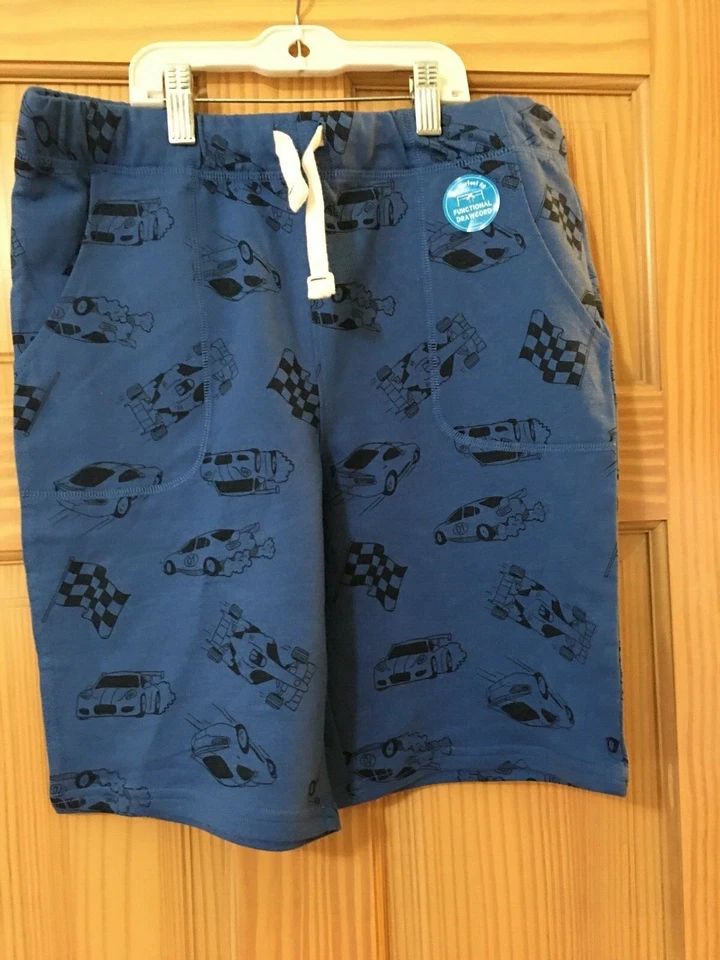 New Carter's Boy Pull-On Knit Cars Blue Shorts  - Image 1 of 1