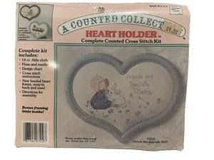 Vtg Counted Collection Cross Stitch w/ Frame Friends Are Specially Made #7510 - Picture 1 of 4