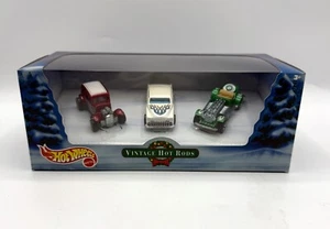 Hot Wheels Christmas Collector Set of 3 Vintage Hot Rods Cars 1:64 - Picture 1 of 4