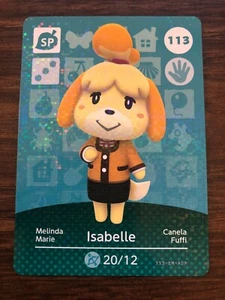 113 Isabelle EUROPEAN Animal Crossing Amiibo Series 2 Card Unused Unscanned US - Picture 1 of 1