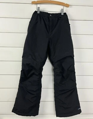 LANDS' END Sz 8 Black Snow Ski Pants Insulated Iron Knee Waterproof - Image 1 of 4