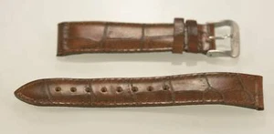 Fossil Unisex Stainless Steel Brown Leather Replacement Watch Band 18mm - Picture 1 of 2