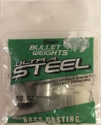 Bullet Weights Ultra Steel Sinkers 1/2oz Bass Casting - Package Of 4 - image 1 of 2