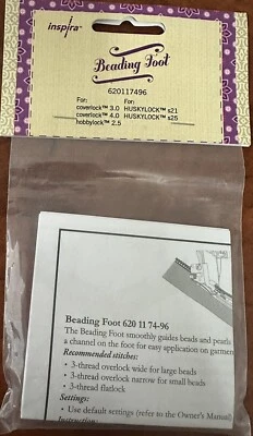 Inspira Beading Foot for Husqvarna and Pfaff Overlockers (620086696) - Image 1 of 2
