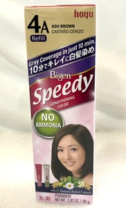 BIGEN SPEEDY CONDITIONING HAIR COLOR 4A, ASH BROWN ~ NET WT. 2.82 OZ / 80 G - Picture 1 of 6