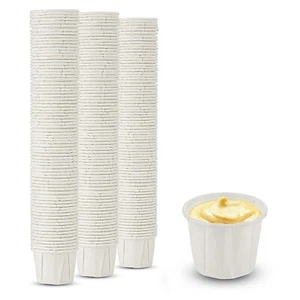 MT Products Portionsbecher aus Papier - 1/2 Unze Einweg-Gewürzbecher - Packung mit 5000 - Bild 1 von 9