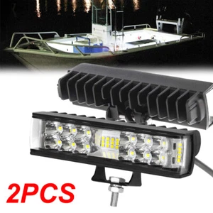 2x 6" LED Work Light Flood Bar Marine Spreader Deck Mast Work lights Boat White - Picture 1 of 12