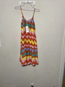 Stella McCartney Girl's Size 10 Twill Dress With Swiggle NWT Spaghetti Strap - Picture 1 of 11