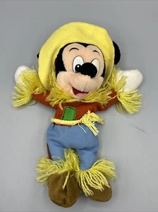 Walt Disney World Mickey Mouse Scarecrow Fall  9” Bean Bag Plush - Picture 1 of 8