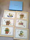 Wedgwood Sarah's Garden. Set of six boxed table mats. Fruit and flowers design