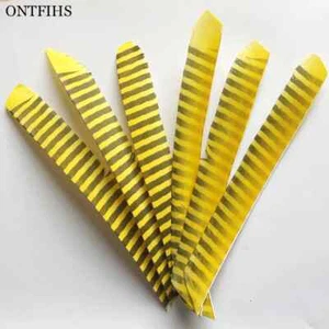 200 PCS Full length Archery Arrow Feathers Fletches Fletching RW LW - Striped - Picture 1 of 18