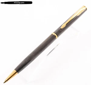 Parker Insignia Twist Mechanism Ballpoint Pen in Metallic - Graphite (damaged). - Picture 1 of 8
