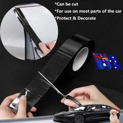 Carbon Fiber Vinyl Car Door Sill Scuff Cover Plate Sticker Trim For Holden Decor - image 1 of 4