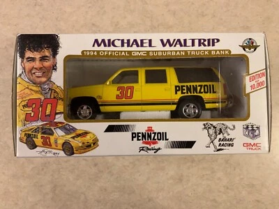 Michael Waltrip NASCAR 1994 Suburban 1/25 Scale Diecast Bank Model MIB - Image 1 of 3