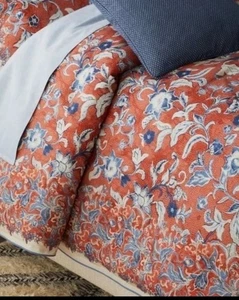 Ralph Lauren Mirabelle King Duvet Cover Terracotta - 108” x 96" NEW - Picture 1 of 4