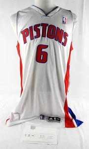 Camiseta deportiva blanca usada en juegos Josh Smith #6 2014-15 de los Detroit Pistons 2XL 028 - Imagen 1 de 11