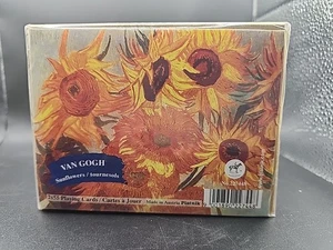 227448 PIATNIK Van Gogh Sunflowers 2 x 55= 110 Playing Cards 2 Sealed Mint Decks - Picture 1 of 8