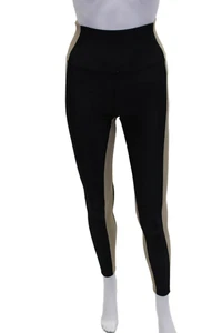 Beach Riot Womens Color Block Ribbed High Rise Pants Leggings Black Brown Sz XS - Picture 1 of 6
