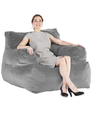 VEVOR Sitzsack Sitzkissen Sofa Sessel mit Armlehnen Erwachsene Plüsch Grau - Bild 1 von 4
