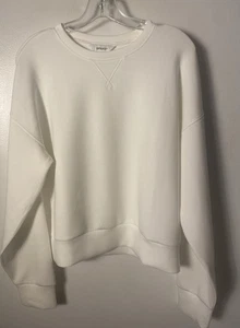 Spanx Airessentials Womens Size Medium Crew Neck White Sweatshirt - Picture 1 of 6