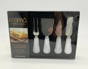 Fromâ Käsemesser 4er Set polierte Marmorgriffe Käsemesser Geschenkset - Bild 1 von 5