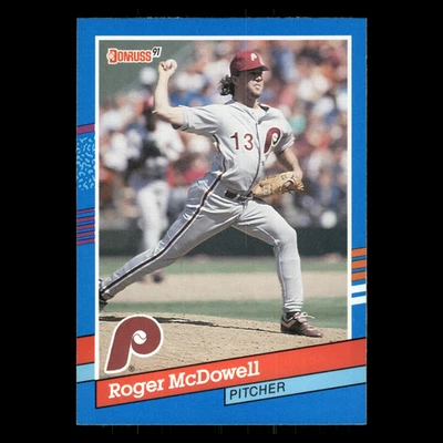 Roger McDowell #166 1991 Donruss Philadelphia Phillies Baseball Card MLB - Image 1 of 3