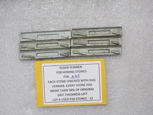 SUNNEN P28-A65 - 6 USED STONES - MORE THAN 1/2 OF ORIGINAL GRIT LEFT - LOT #12 - Picture 1 of 1