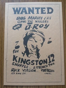 KINGSTON 12 MARLEY / THE WAILERS / U-ROY PRINT HAND PRINTED BY 'LICK IT BACK' - Imagen 1 de 3
