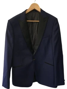 Kin by John Lewis Slim Fit Blazer Wool Blend Navy Size 40L - Picture 1 of 8