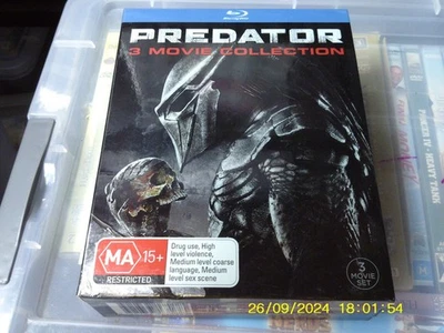 PREDATOR 3 MOVIE COLLECTION (1, 2 & PREDATORS) (3 Disc Blu Ray Region: B) t463 - Image 1 of 2