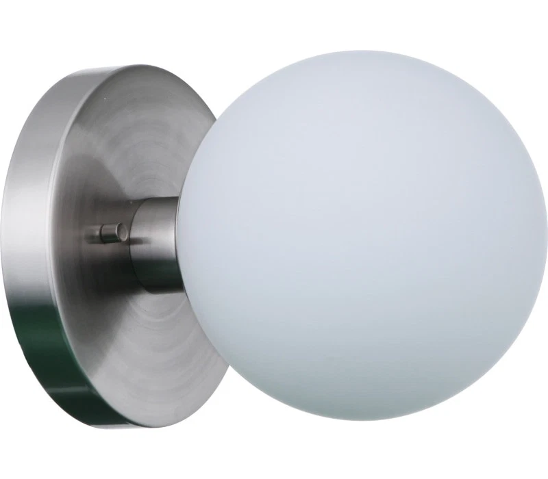 Aplique de pared hecho a mano 53961-BNK Dotti, 1 luz 60 vatios, níquel pulido cepillado Foto 1 de 1