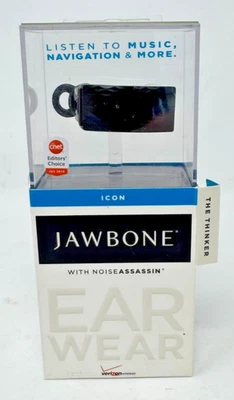Auriculares Bluetooth Jawbone ICON The Thinker negros con fuente de alimentación Foto 1 de 4