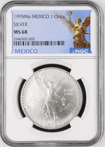 ๐ฅ๐ฅ1995-Mo Mexico 1 oz Silver Libertad NGC Graded MS-68! High Grade!๐ฅ๐ฅ - Picture 1 of 3