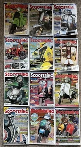 Konvolut 12 x SCOOTERING MAGAZIN Ausgaben von 2012. KOMPLETTES JAHR Roller Konvolut - Bild 1 von 3