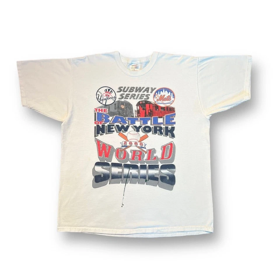 Camiseta deportiva de béisbol blanca XL vintage Y2K New York Yankees Mets MLB Foto 1 de 4