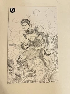 Action Comics #1 Nuevo 52 Jim Lee Virgin B&W Superman Sketch 2025 Exclusivo de Nueva York - Imagen 1 de 2