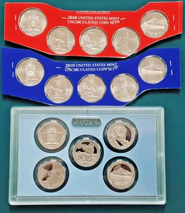 2010 ATB Parks Quarter PDS Set!!   Proofs with BU P&D! 15 Coins!  NICE SETS!! Z9 - Picture 1 of 2